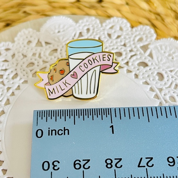 Endearing Milk & Cookies Enamel Pin - Picture 5 of 6